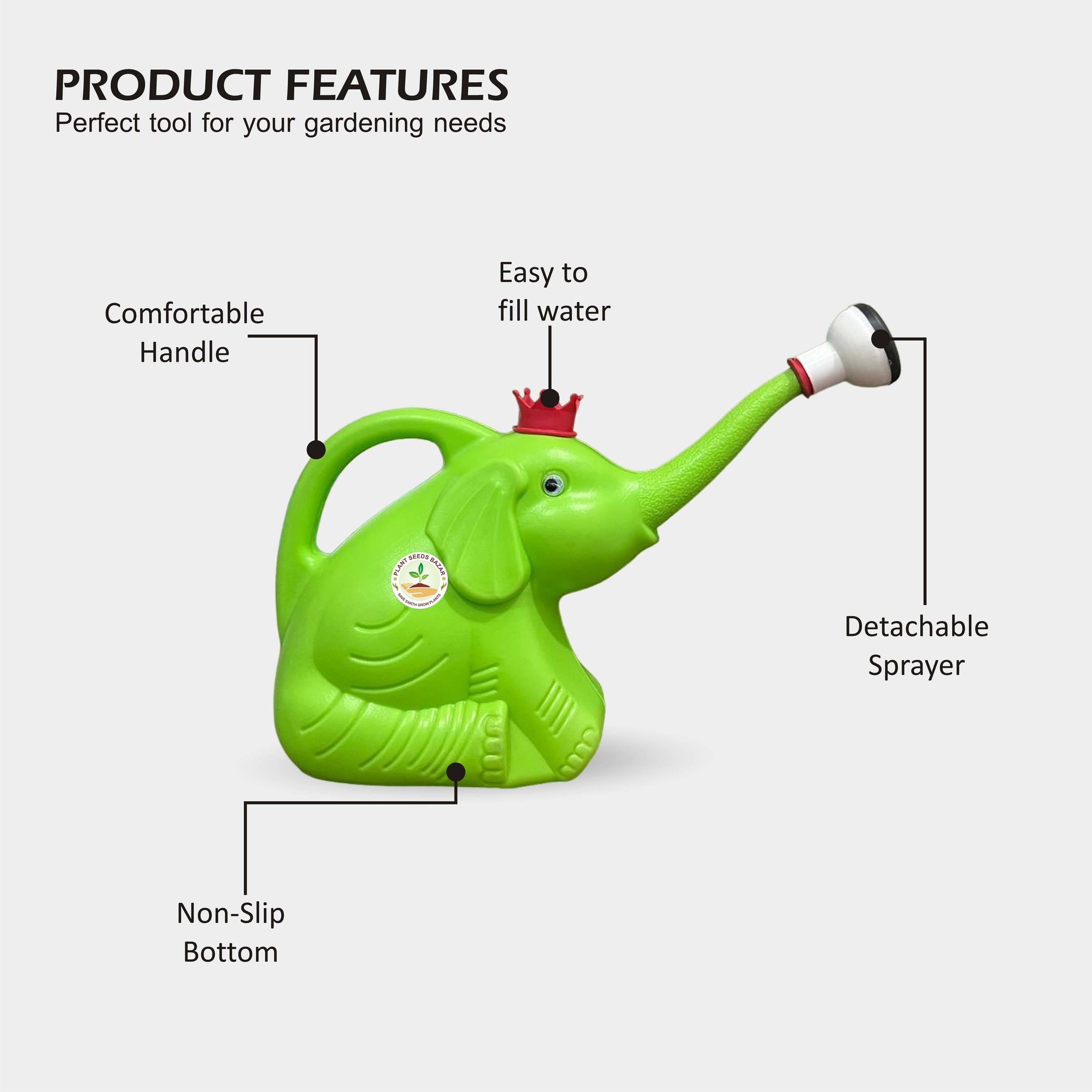 Elephant Shaped Watering Can 1 Liter