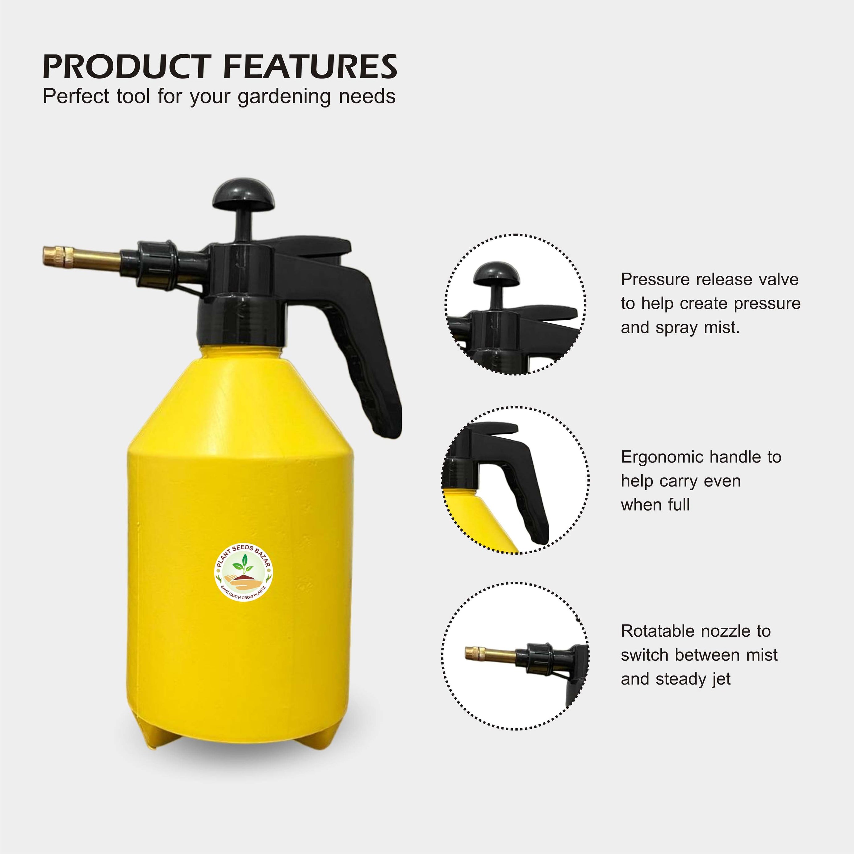 Garden Pressure Spray Bottle 2 Liter