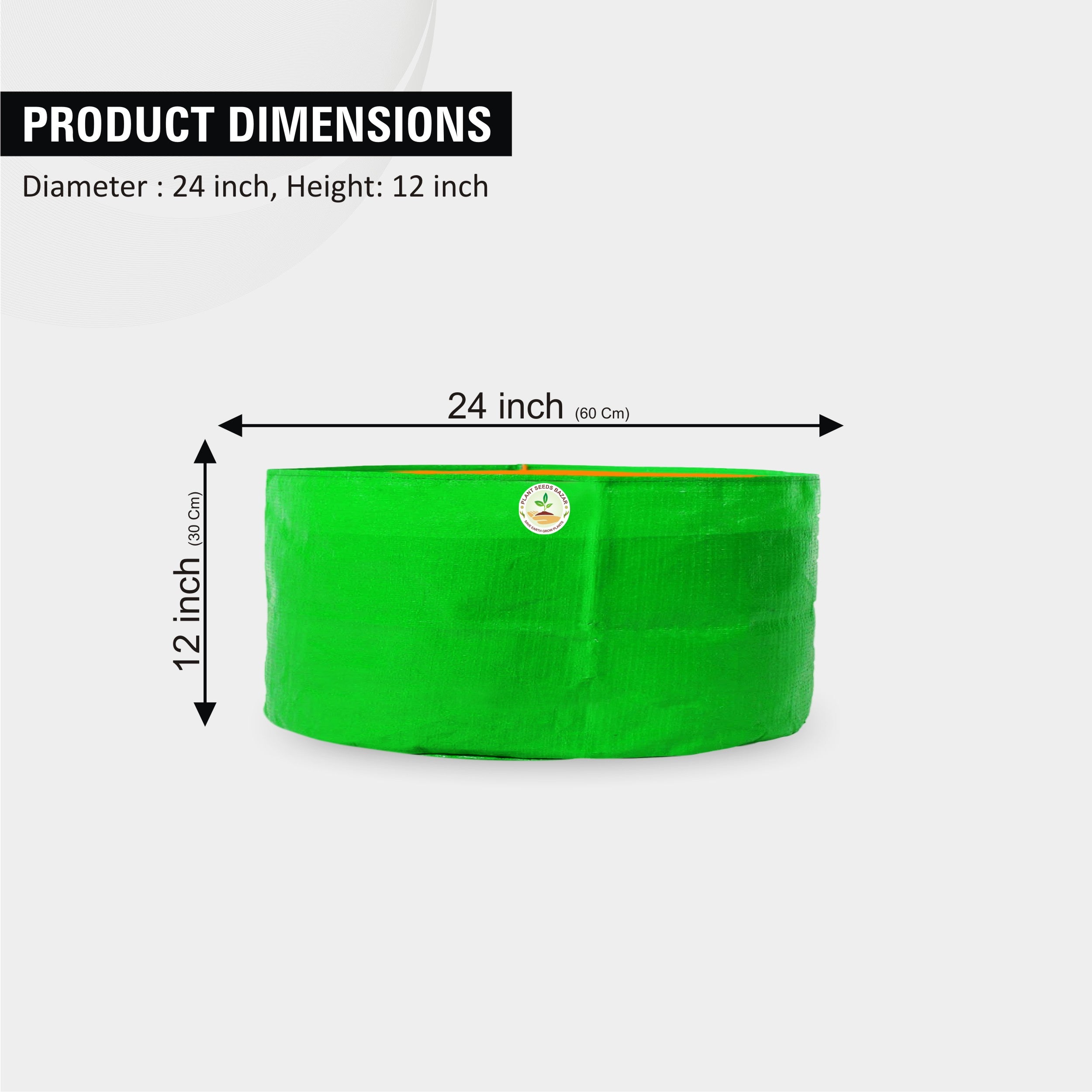 HDPE Grow Bags 24x12 Inch