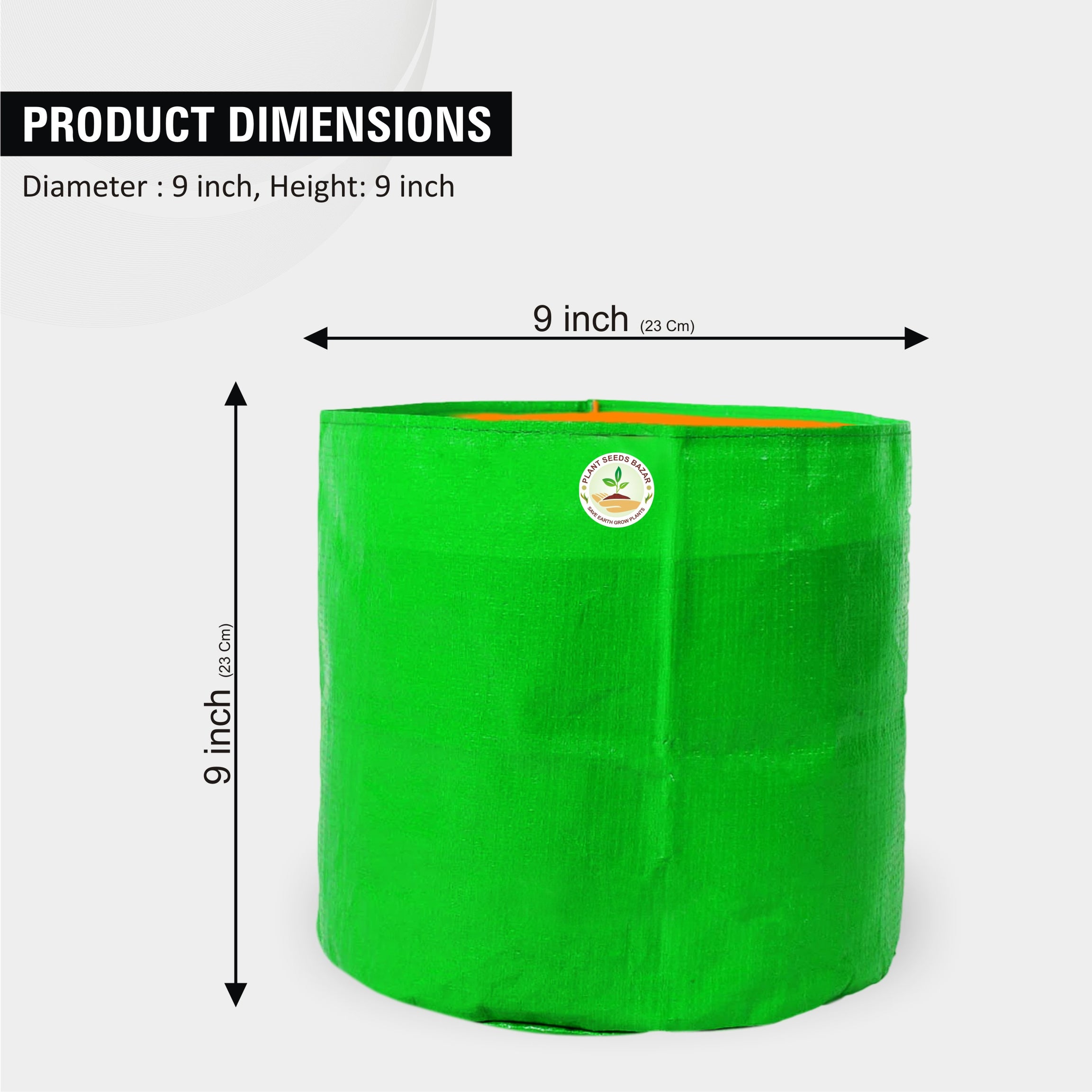 HDPE Grow Bag 9X9 inch