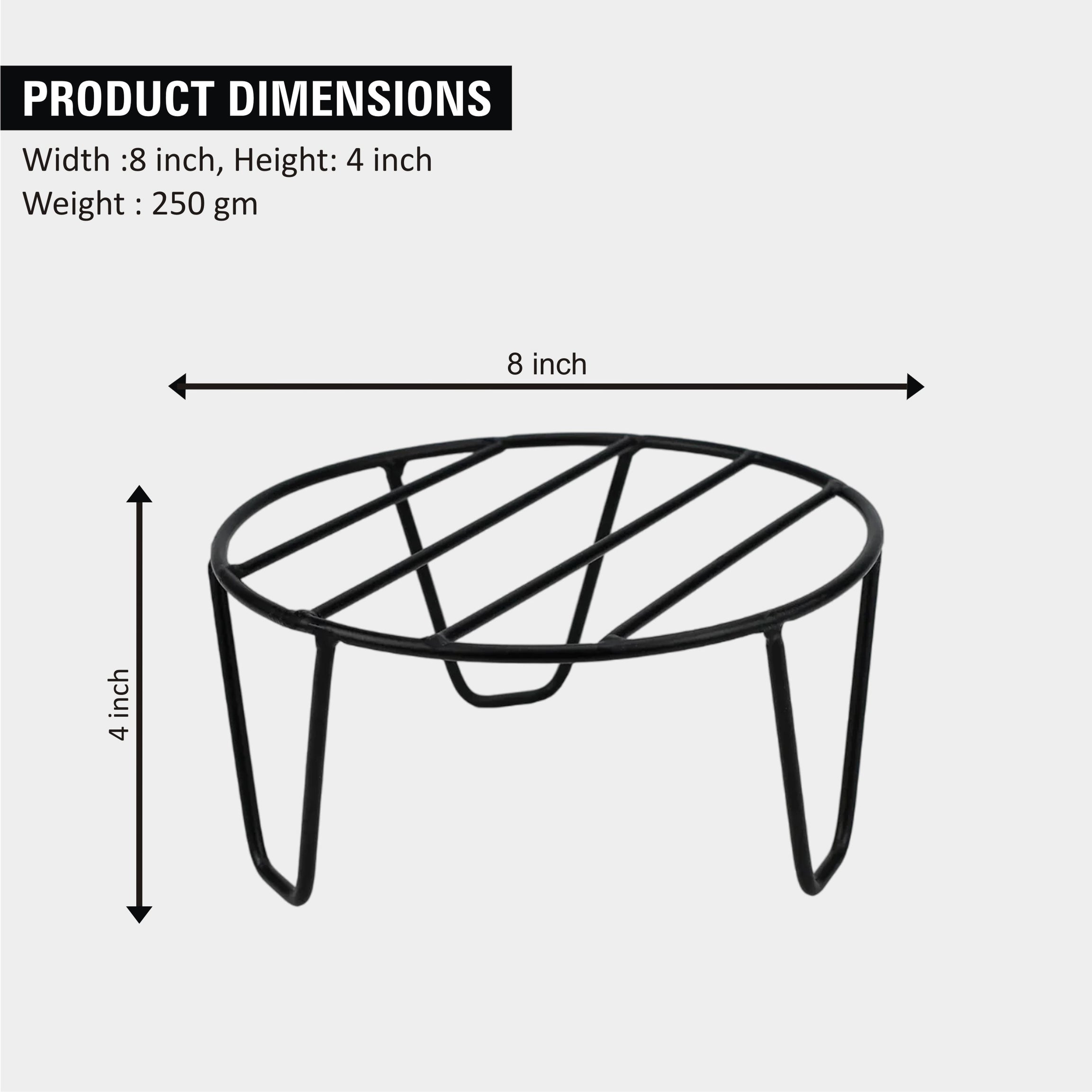 Durable Metal Pot Stand 8 Inch