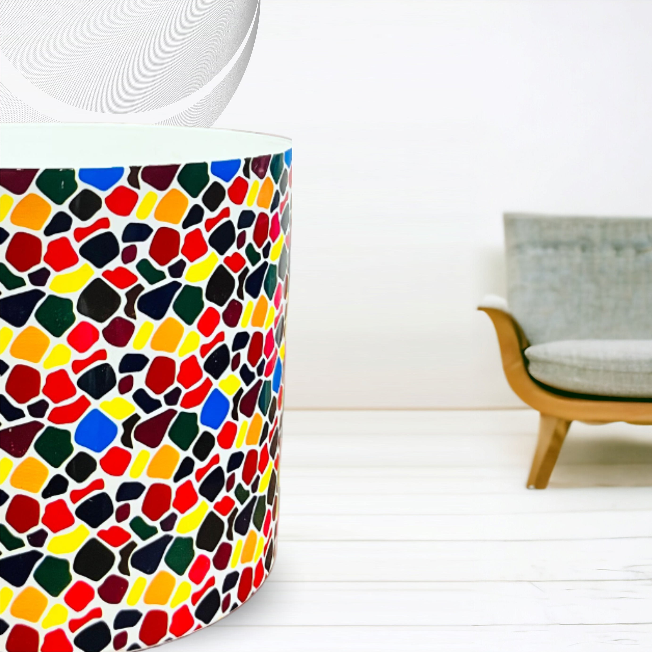 Malticolor PVC Plastic Pot 8 Inch