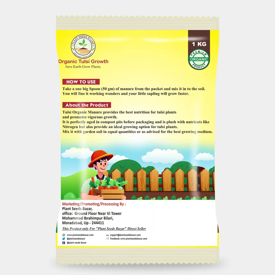 Organic Tulsi Fertilizer  - 1kg Best Nutrition For Tulsi Plant